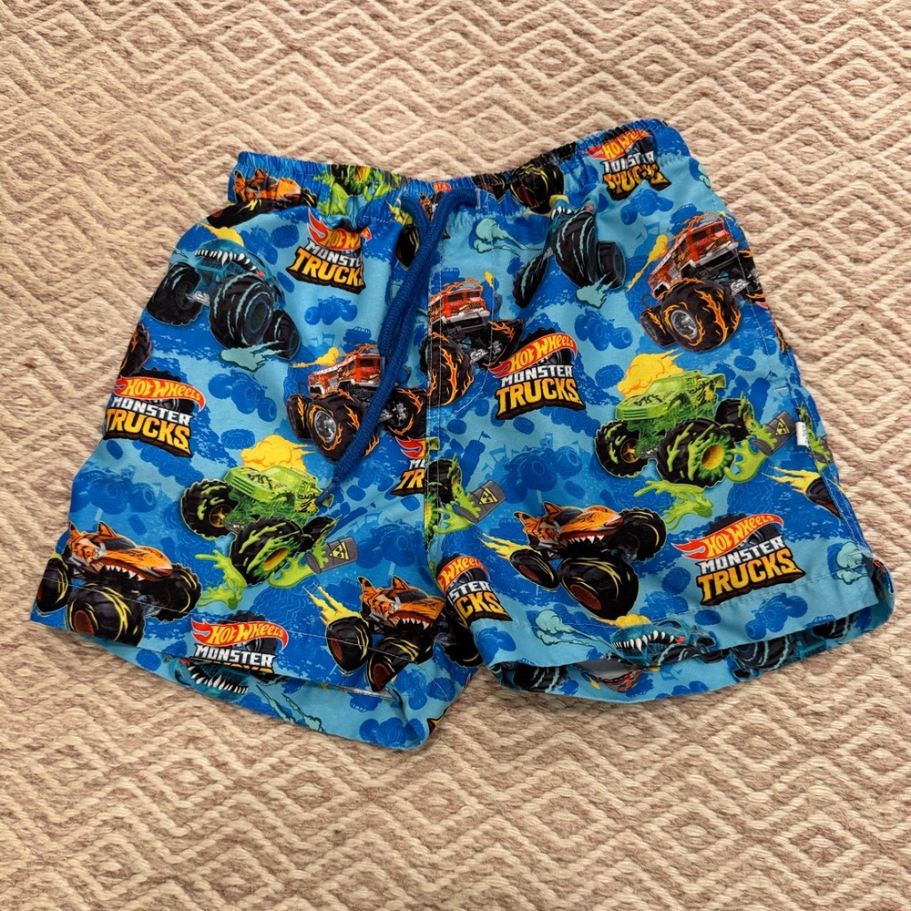 Posh Peanut Hot Wheels Monster Truck Swim Truck, sz 6T